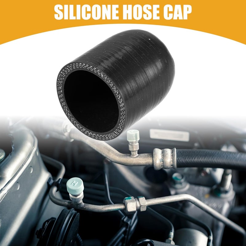 Partuto 1Pc 40mm 1.57" ID Universal Silicone Coolant Cap Intake Vacuum Hose End Plug - Car for Coolant Heater Bypass Vacuum Water Port - Silicone Black - Image 2